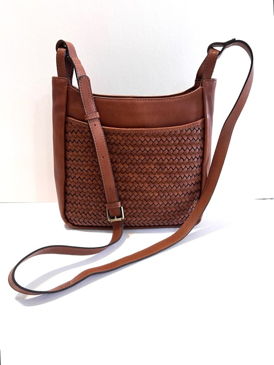 Made in India Handbags - New Super Soft Woven Leather Crossbody Bag - Tan/Brown